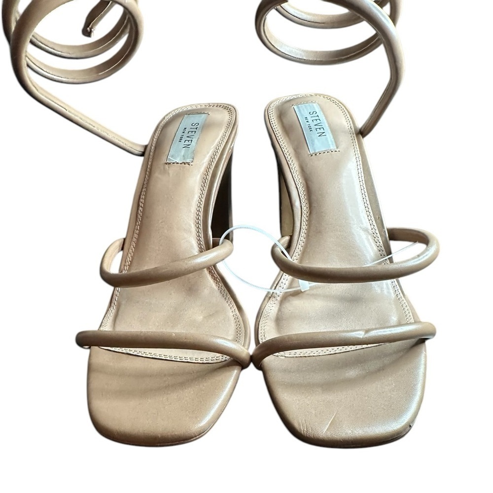 NEW Steven by Steve Madden Jaidin Nude Sandals | Strappy Neutral Heel | Size 10 - Picture 6 of 9